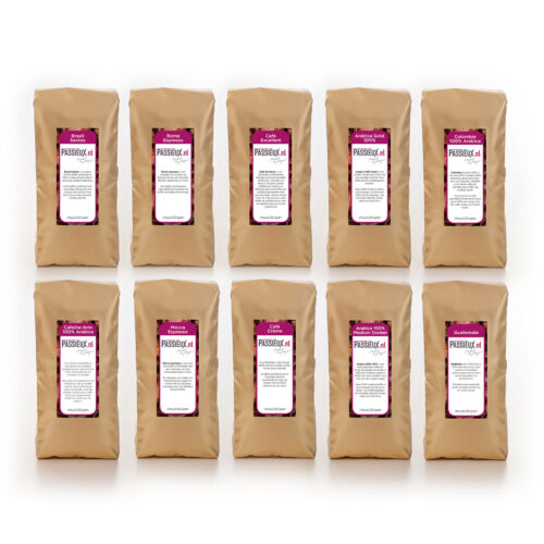 passieux-koffiebonen-proefpakket-10-stuks-250-gram Proefpakket Koffiebonen 10 x 250 gram